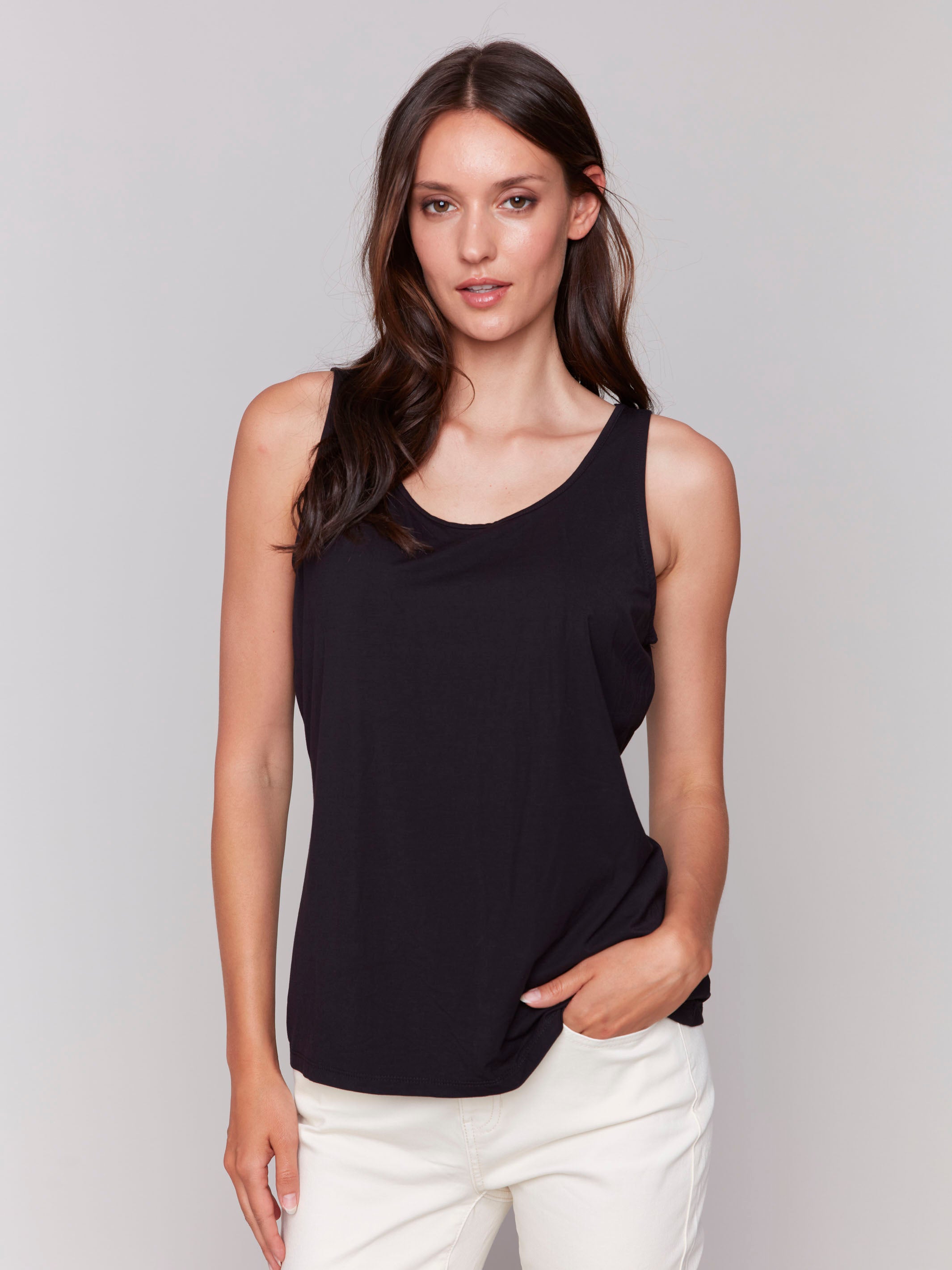 Reversible Bamboo Cami - Black