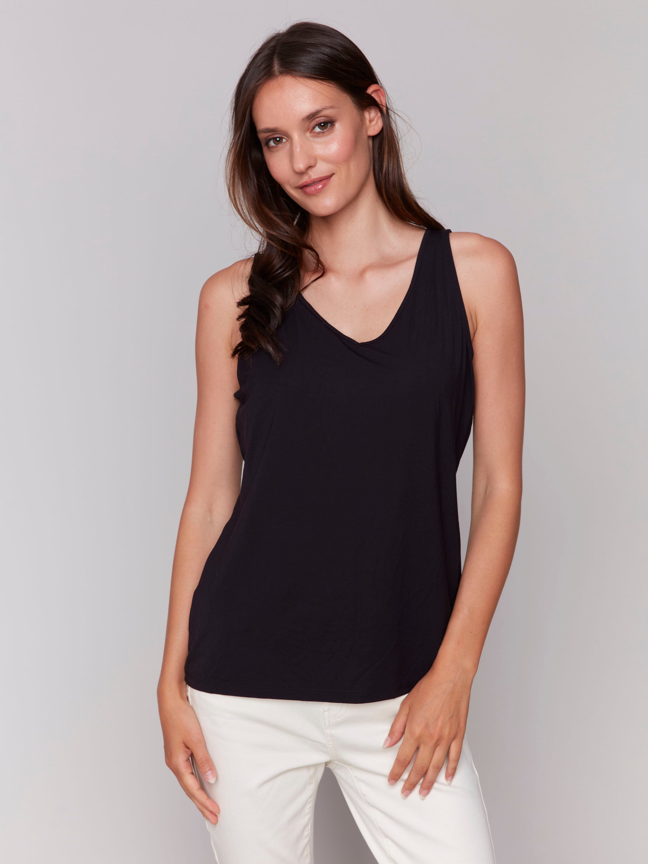 Reversible Bamboo Cami - Black