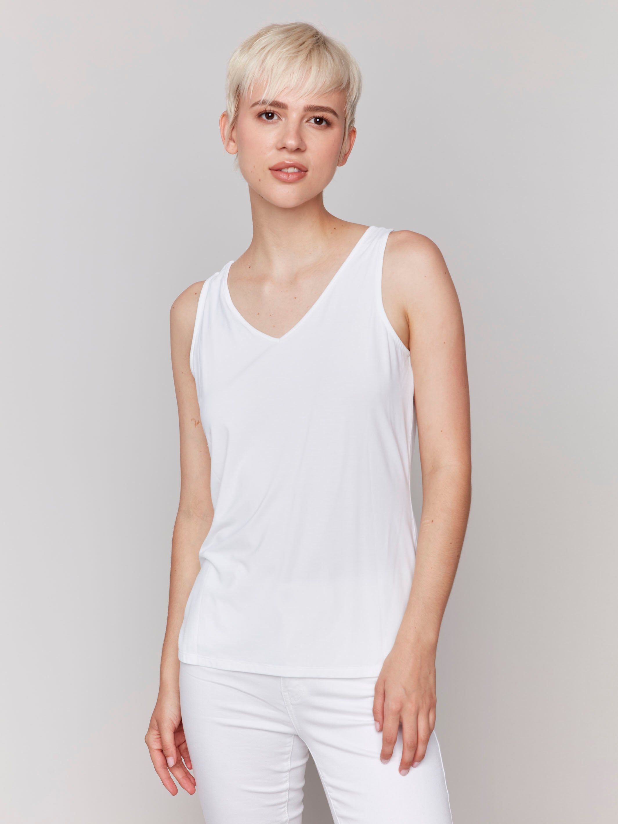 Reversible Bamboo Cami - White