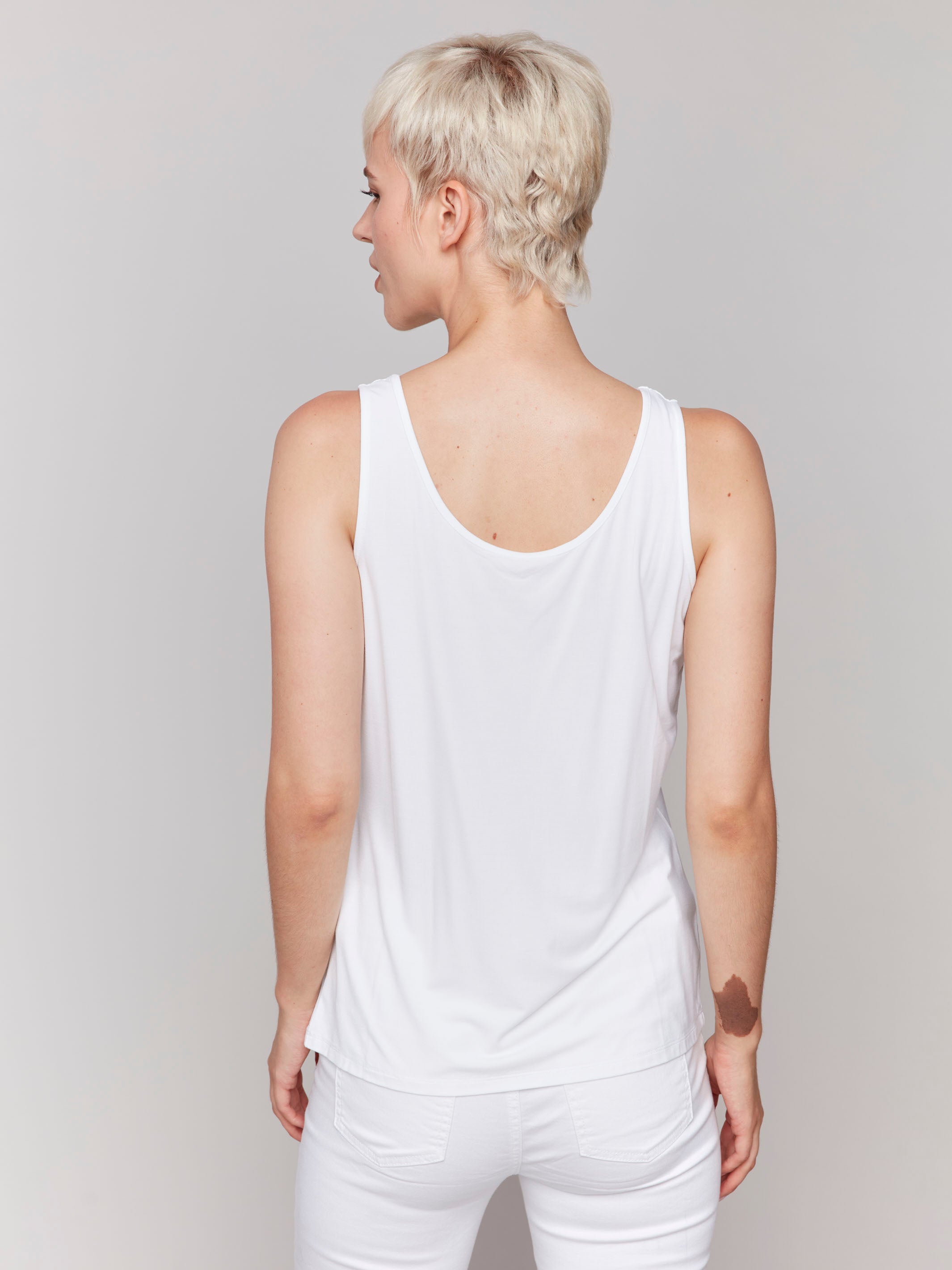 Reversible Bamboo Cami - White