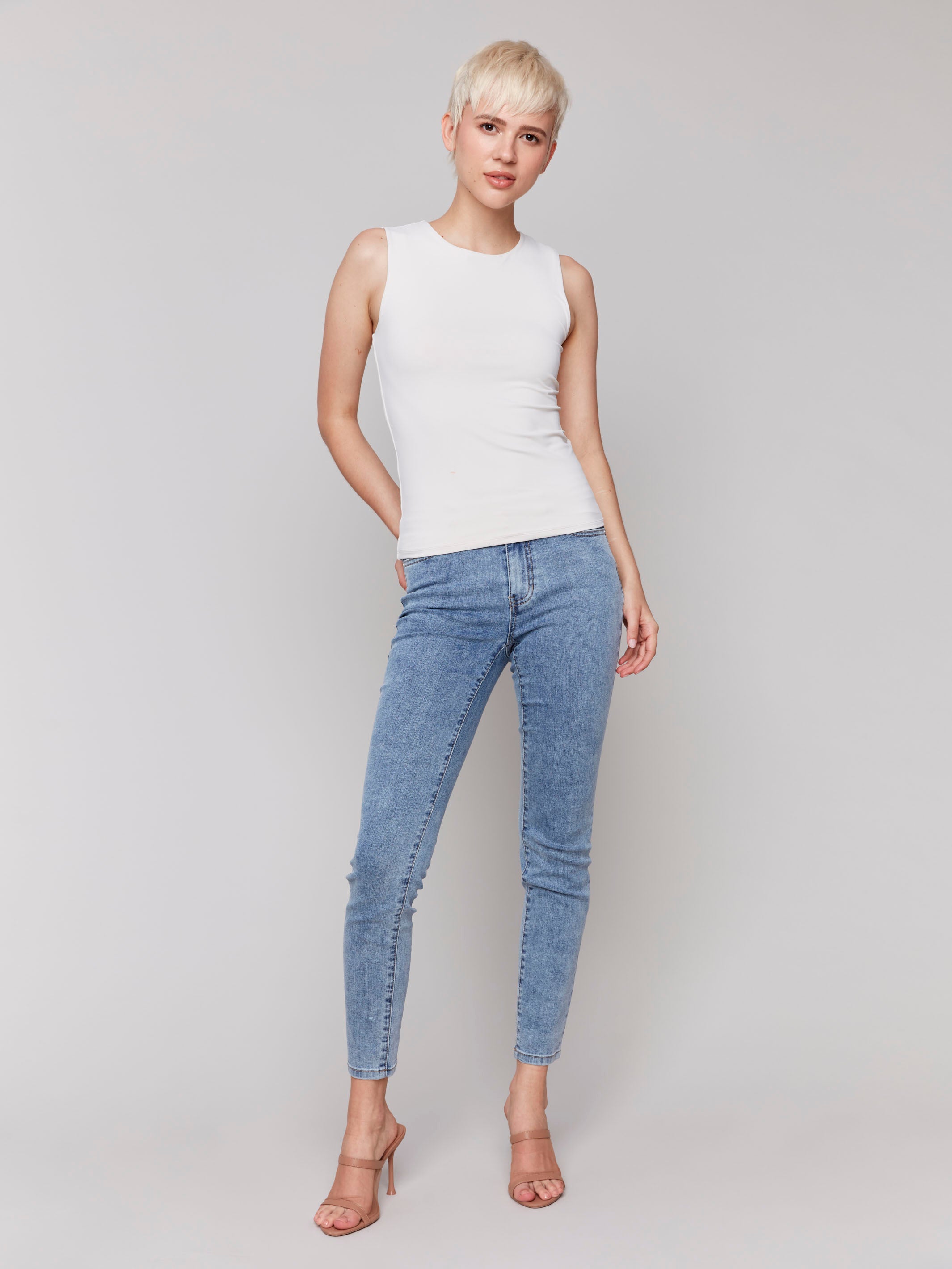 Sleeveless Super Stretch Top - Natural