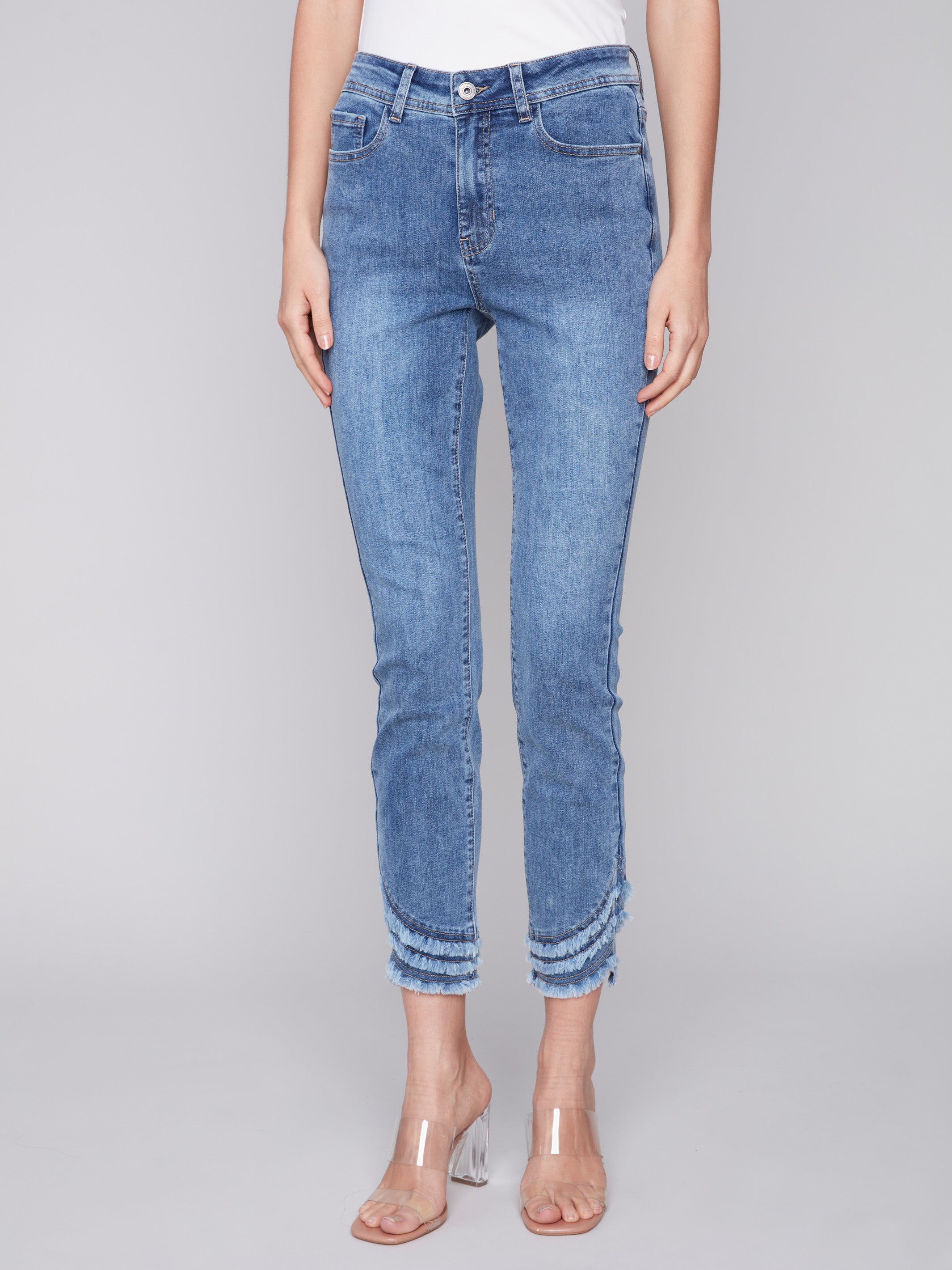 MT Frayed Waist and Hem Jeans – Mistral Online