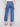 Cropped blue jeans showcasing wide leg fit and regular rise waist by Charlie B.