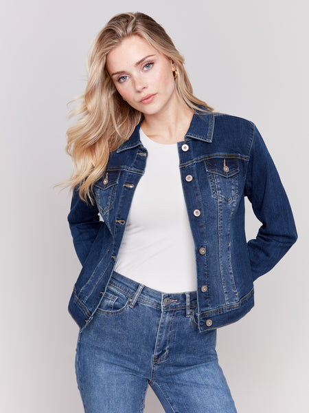 Leather jean jacket womens best sale