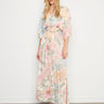 Ankle length floral maxi dress with elastic waist by Charlie B.