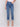 Cropped jeans featuring front pintuck detailing in medium blue by Charlie B.