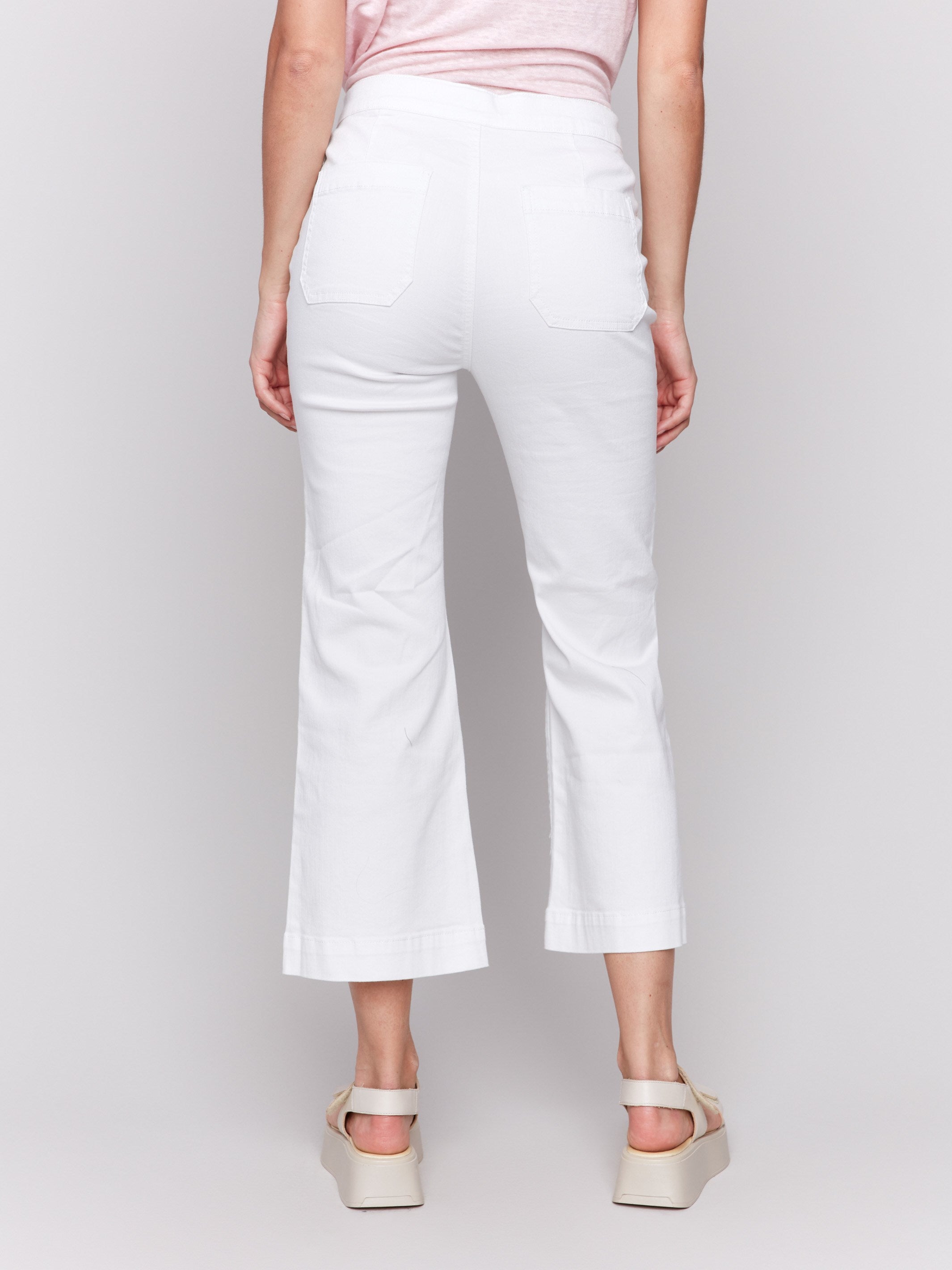 Cropped length jeans in stretch fabric by Charlie B.