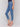 Medium blue cropped pants with regular rise waist by Charlie B.