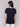 Navy V-neck t-shirt with short sleeves and neckband detail by Charlie B.