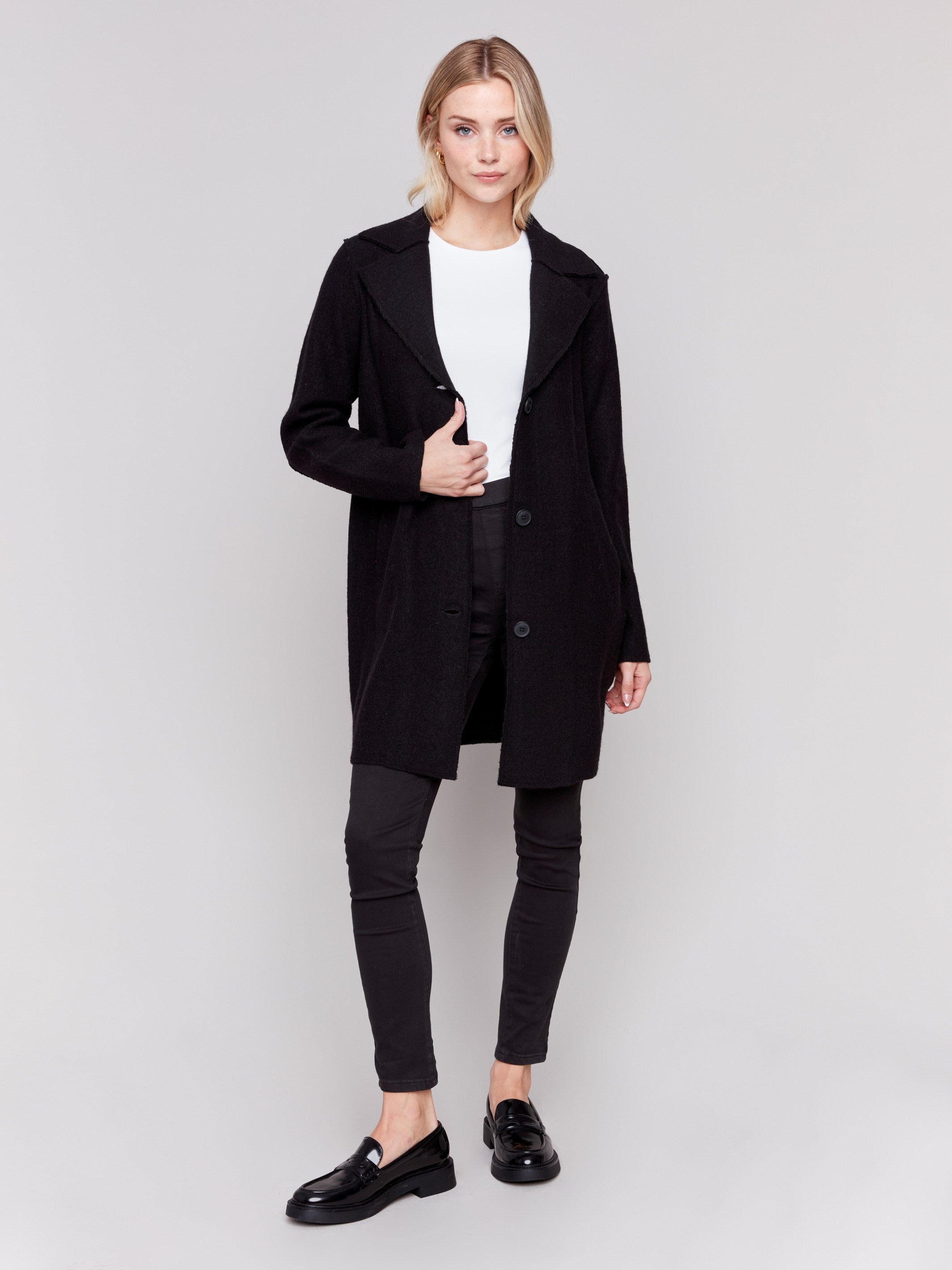 Long boiled wool coat best sale