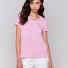 Organic cotton t-shirt with a crew neckline, by Charlie B.