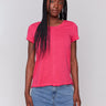 Paradise organic cotton t-shirt featuring a classic crew neckline, by Charlie B.