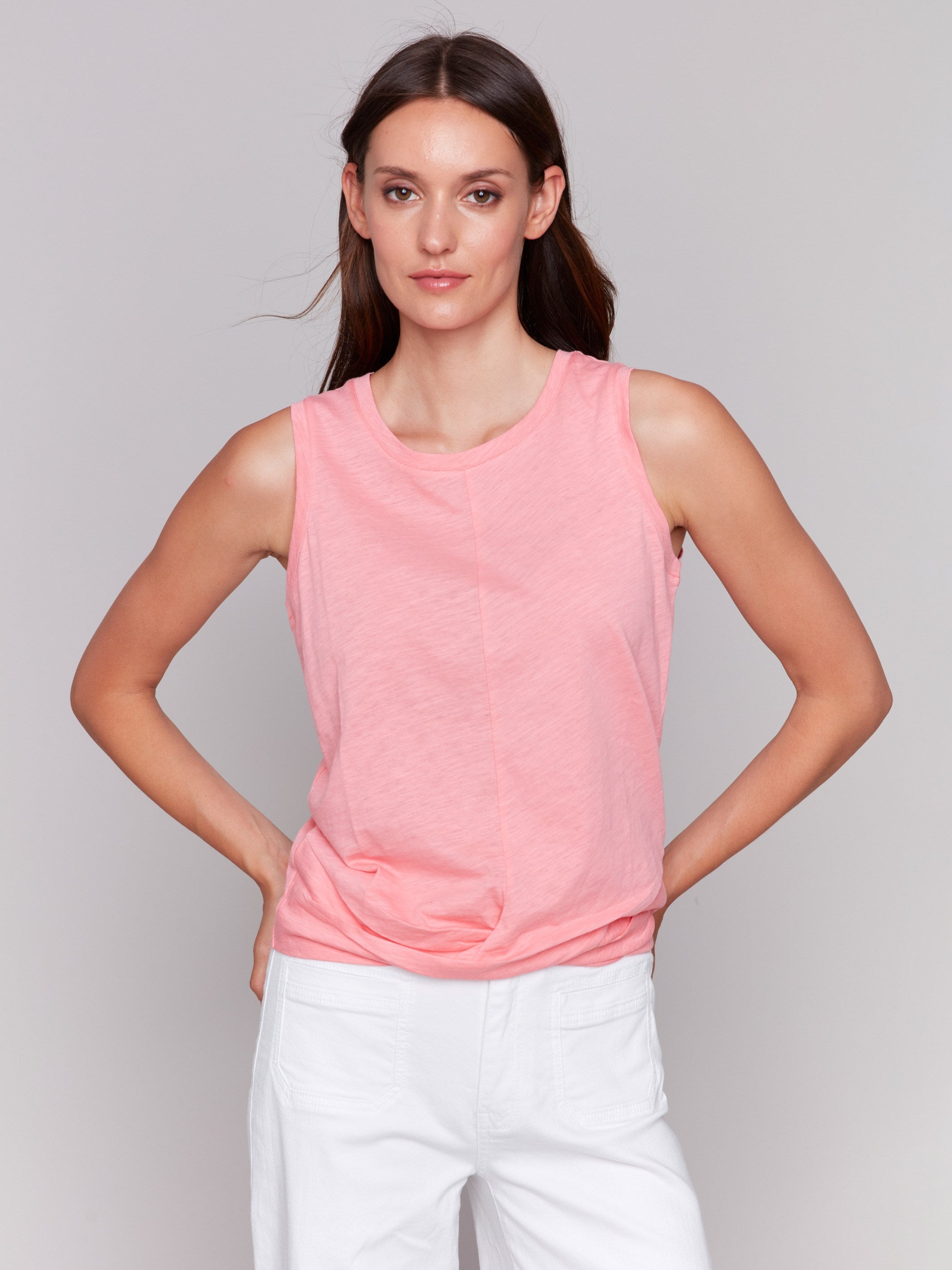 Sleeveless watermelon tank top for effortless style by Charlie B.