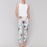 Relaxed fit jogger pants with floral design and two side pockets by Charlie B.