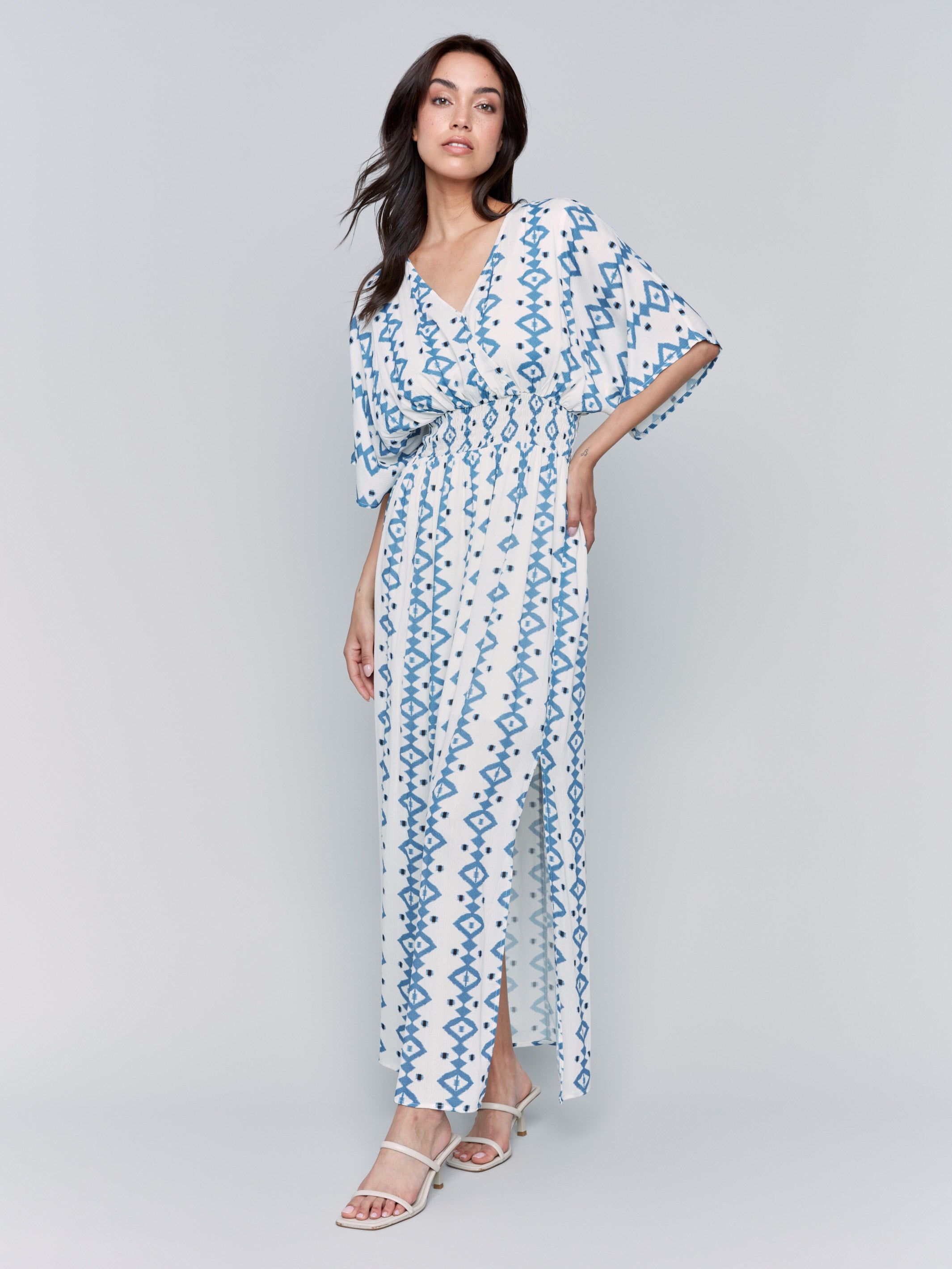 Maxi dress with geometric pattern by Charlie B.