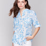 Floral pattern shirt with a classic collar by Charlie B.