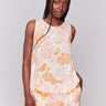 Floral pattern sleeveless top with a crew neckline by Charlie B.