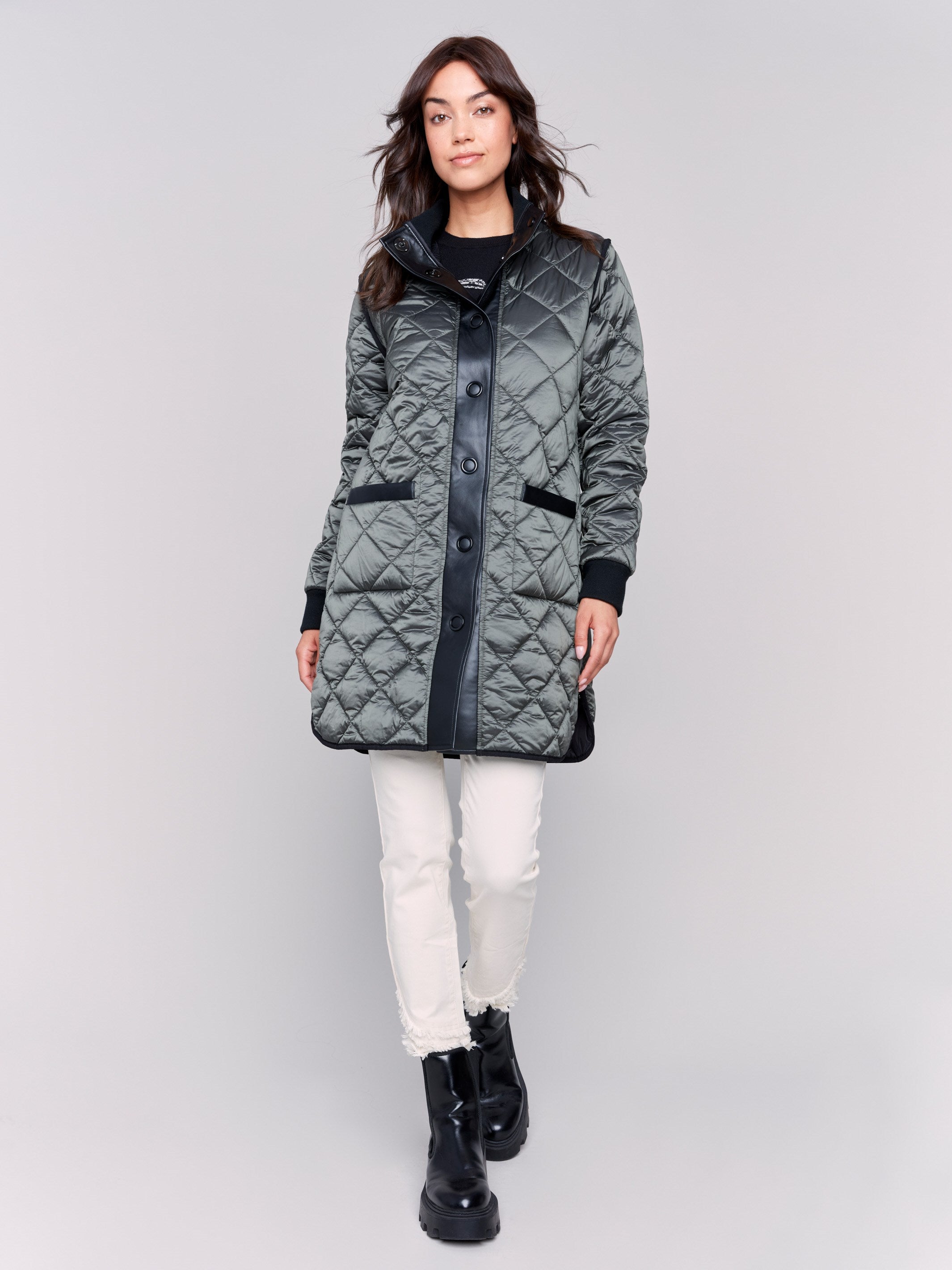 Quilted puffer jacket online