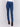 Indigo jeans with slim leg featuring side rose embroidery and side slits by Charlie B.