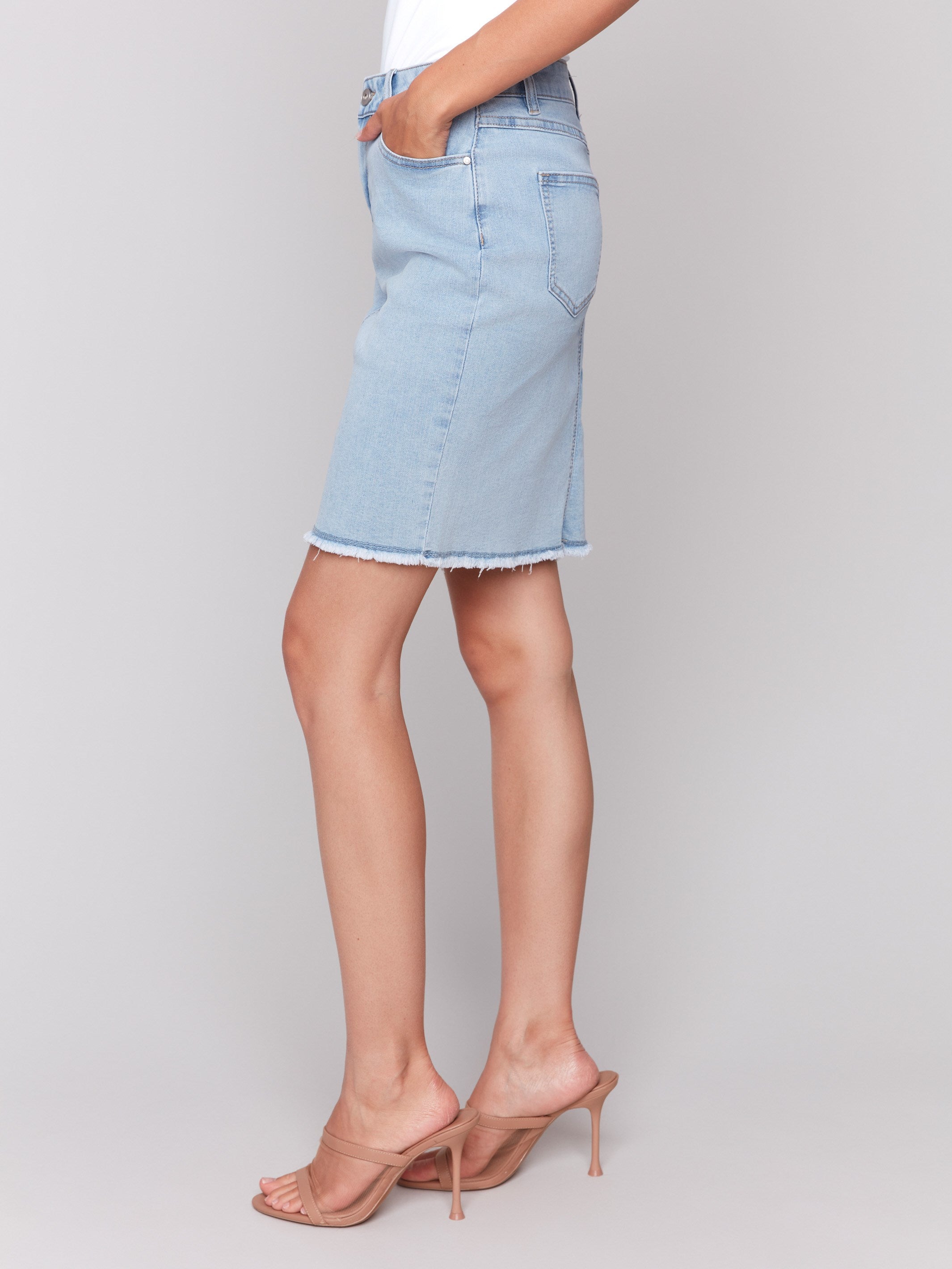 Stylish skort with regular rise and short length by Charlie B.