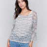 Relaxed fit denim sweater with long sleeves by Charlie B.