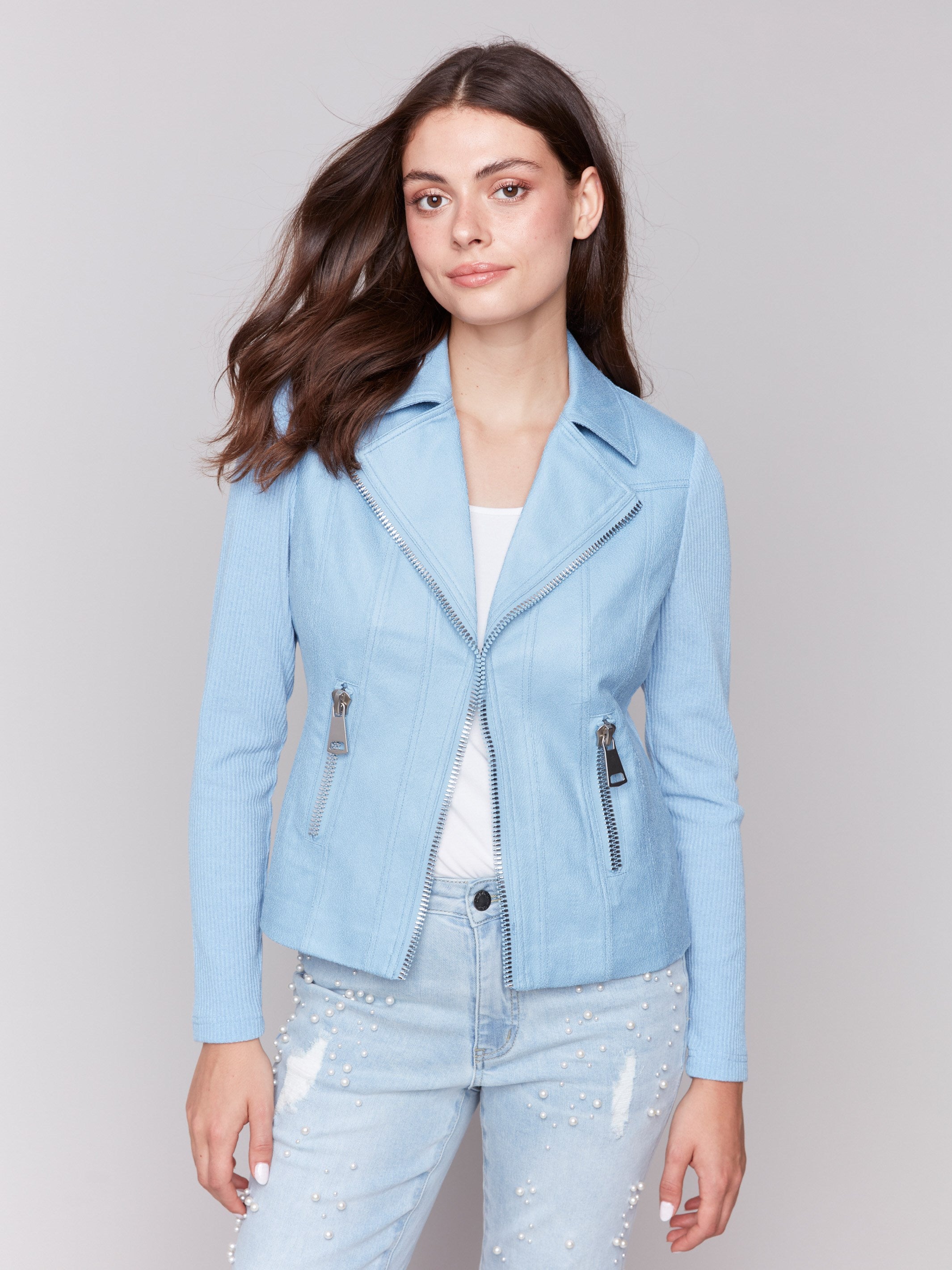 Bluebell jacket with a lapel notch collar by Charlie B.