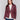 Cabernet red faux leather biker jacket with zipper details and fake pockets by Charlie B.