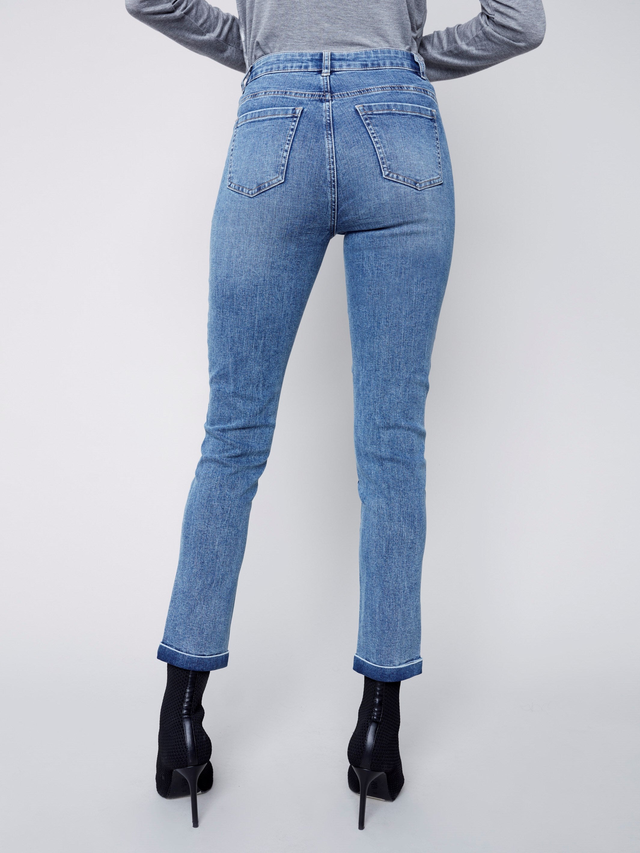 Charlie B Cuffed Hem Jeans