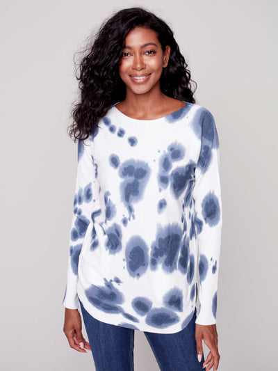 Tie dye 2024 v neck sweater