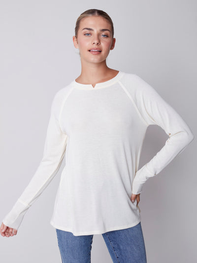 Charlie B Reversible Washed Out Color Sweater – Susanna