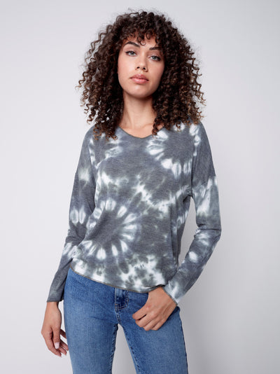 Charlie B Tie Dye Shirttail - Powder (L)